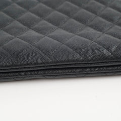 Chanel Caviar Iridescent Zip Pouch Black