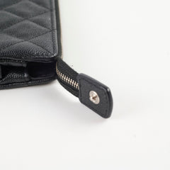 Chanel Caviar Iridescent Zip Pouch Black
