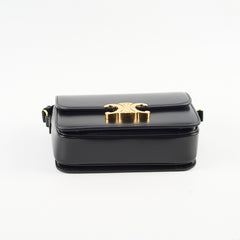 Celine Teen Shiny Calfskin Triomphe Black