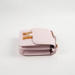 Hermes Mini Constance 18 Chevre Mysore Mauve Pale Pink - B Stamp (2023)