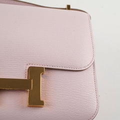 Hermes Mini Constance 18 Chevre Mysore Mauve Pale Pink - B Stamp (2023)