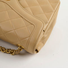 Chanel Vintage Flap Bag Beige 24K Lambskin (1 Series)