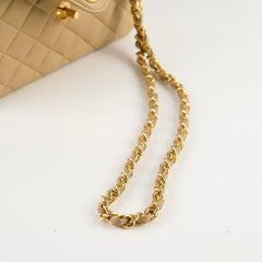 Chanel Vintage Flap Bag Beige 24K Lambskin (1 Series)