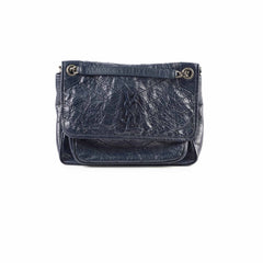Saint Laurent Niki Medium Navy In Vintage Leather