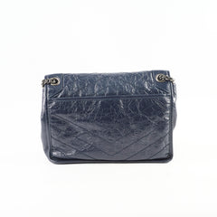 Saint Laurent Niki Medium Navy In Vintage Leather