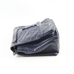 Saint Laurent Niki Medium Navy In Vintage Leather