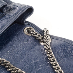 Saint Laurent Niki Medium Navy In Vintage Leather