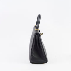 Hermes Kelly 25 Noir GHW Togo- C Stamp