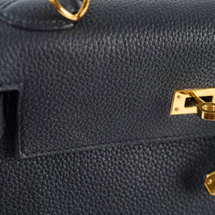 Hermes Kelly 25 Noir GHW Togo- C Stamp