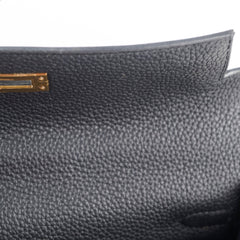 Hermes Kelly 25 Noir GHW Togo- C Stamp