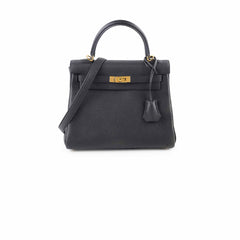 Hermes Kelly 25 Noir GHW Togo- C Stamp