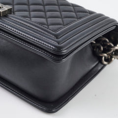 Chanel Old Medium Boy Lambskin Black