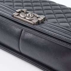 Chanel Old Medium Boy Lambskin Black