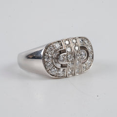 Bvlgari Diamond Parentesi 18k White Gold US Size 5 Ring