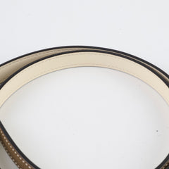 Hermes Lucky 15 Swift /Epsom Belt Nata/Etoupe - Size 85 - Z stamp