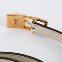 Hermes Lucky 15 Swift /Epsom Belt Nata/Etoupe - Size 85 - Z stamp