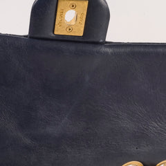 Chanel Small Timeless Quilted Calfskin Navy Flap