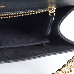 Dior Medium Diorama Gold Embroidery Black Leather Flap