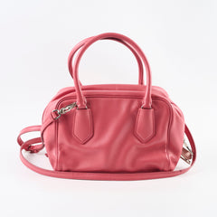 Prada Soft Calfskin Inside Bauletto Bag Pink