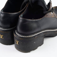 Louis Vuitton Beaubourg Platform Derby Shoes Monogram/Black Size 39
