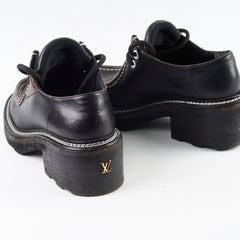 Louis Vuitton Beaubourg Platform Derby Shoes Monogram/Black Size 39