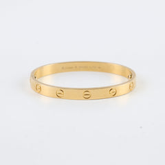 Cartier Love Bracelet Yellow Gold Size 16