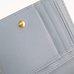 Christian Dior Cannage Caro Zipped Wallet Scarlet Blue