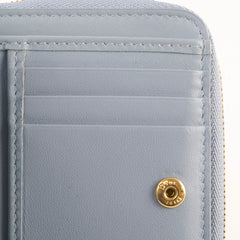 Christian Dior Cannage Caro Zipped Wallet Scarlet Blue