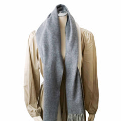 Hermes Cashmere Double Face White/Grey Scarf