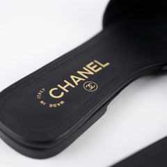 Chanel CC Logo Pearl Sandals Size 37C