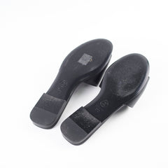 Chanel CC Logo Pearl Sandals Size 37C