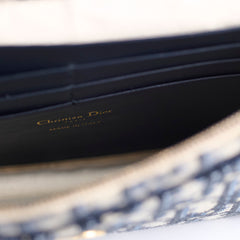 Dior Medium Saddle Pouch with Chain Navy Oblique