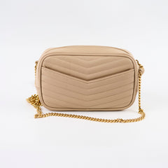 Saint Laurent Mini Lou Camera Bag Beige