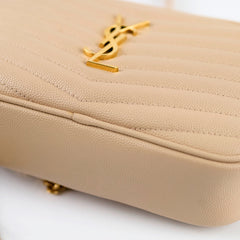 Saint Laurent Mini Lou Camera Bag Beige