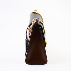 Gucci GG Supreme Padlock Medium Shoulder Bag Black/Brown