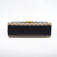 Gucci GG Supreme Padlock Medium Shoulder Bag Black/Brown