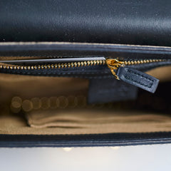 Gucci GG Supreme Padlock Medium Shoulder Bag Black/Brown