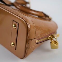 Louis Vuitton Alma BB Vernis Rose Velours Patent