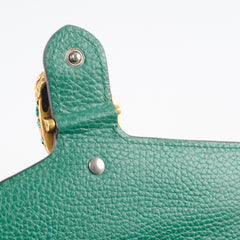 Gucci Dionysus Green Leather Wallet On Chain