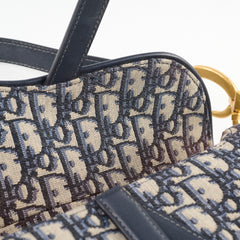 Christian Dior Medium Saddle Oblique Navy
