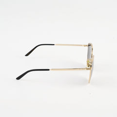 Gucci Cat Eye Sunglasses with Gold Tone Frame