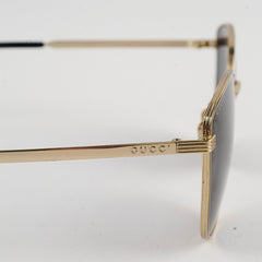Gucci Cat Eye Sunglasses with Gold Tone Frame