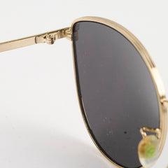 Gucci Cat Eye Sunglasses with Gold Tone Frame