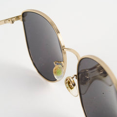 Gucci Cat Eye Sunglasses with Gold Tone Frame