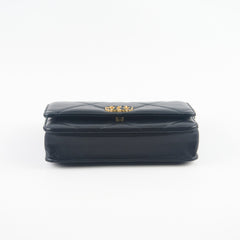 Chanel 19 Wallet On Chain WOC Lambskin Black