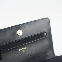 Chanel 19 Wallet On Chain WOC Lambskin Black