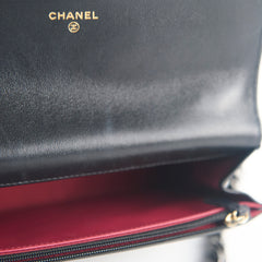 Chanel 19 Wallet On Chain WOC Lambskin Black