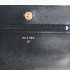 Chanel 19 Wallet On Chain WOC Lambskin Black