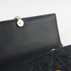 Dior My Dior Daily Pouch with Chain Lambskin Black