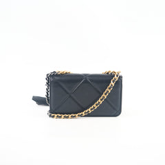 Chanel 19 Mini Wallet On Chain WOC Lambskin Black (Microchipped)